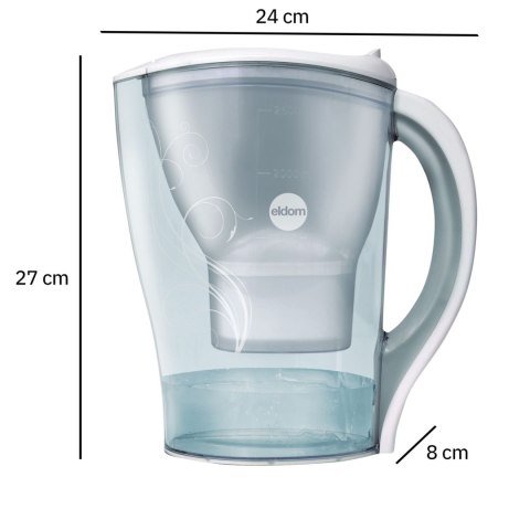 ELDOM Dzbanek do filtracji wody Brita Maxtra, Dafi, ELDOM DF100N ELDOM Dzbanek do filtracji wody Brita Maxtra, Dafi, ELDOM DF100N