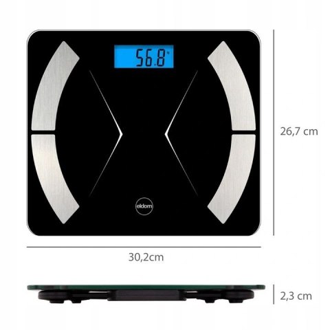 ELDOM ELDOM TWO500 INTELIGENTNA WAGA ŁAZIENKOWA BLUETOOTH BIAŁA ELDOM ELDOM TWO500 INTELIGENTNA WAGA ŁAZIENKOWA BLUETOOTH BIAŁA