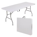 GARDENSELECT STÓŁ CATERINGOWY, BANKIETOWY, SKŁADANY, OGRODOWY 180 cm BIAŁY