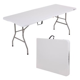 GARDENSELECT STÓŁ CATERINGOWY, BANKIETOWY, SKŁADANY, OGRODOWY 180 cm BIAŁY
