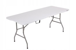 GARDENSELECT STÓŁ CATERINGOWY, BANKIETOWY, SKŁADANY, OGRODOWY 180 cm BIAŁY