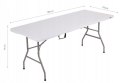 GARDENSELECT STÓŁ CATERINGOWY, BANKIETOWY, SKŁADANY, OGRODOWY 180 cm BIAŁY