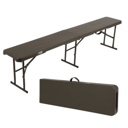 NUFORMA ŁAWKA ŁAWA CATERINGOWA STÓŁ CATERINGOWY 183 cm ANTRACYT