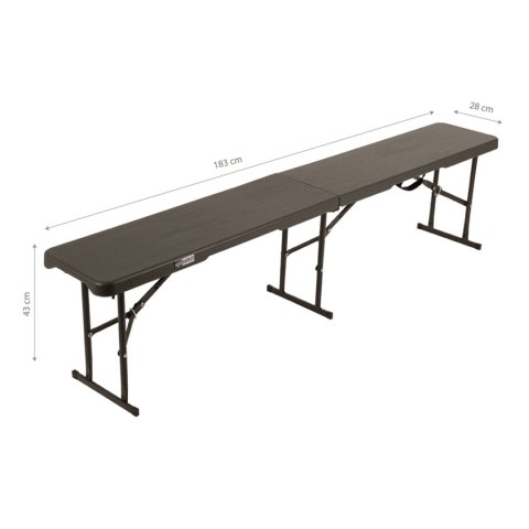 NUFORMA ŁAWKA ŁAWA CATERINGOWA STÓŁ CATERINGOWY 183 cm ANTRACYT NUFORMA ŁAWKA ŁAWA CATERINGOWA STÓŁ CATERINGOWY 183 cm ANTRACYT