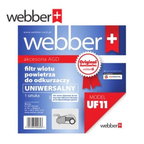 WEBBER Webber uniwersalny filtr wylotowy do odkurzaczy (UF11) WEBBER Webber uniwersalny filtr wylotowy do odkurzaczy (UF11)