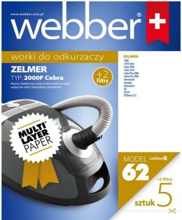 WEBBER Worki Webber Zelmer 2000/2010 /plus 2 filtry/ (62 multi layer paper)