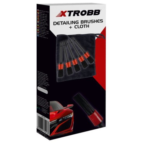 Xtrobb Pędzle detailingowe + ściereczka Xtrobb 21449 Xtrobb Pędzle detailingowe + ściereczka Xtrobb 21449