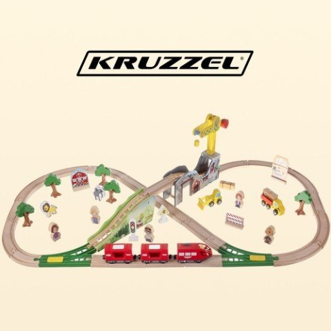 Kruzzel Kolejka drewniana- tor Kruzzel 22495 Kruzzel Kolejka drewniana- tor Kruzzel 22495
