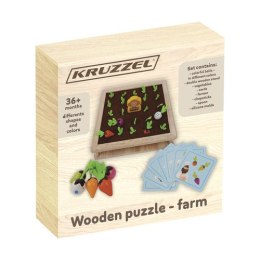 Kruzzel Układanka drewniana- farma Kruzzel 22755