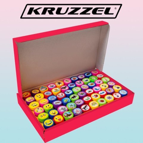 Kruzzel Zestaw pieczątek stempelków 60 szt.22388 Kruzzel Zestaw pieczątek stempelków 60 szt.22388