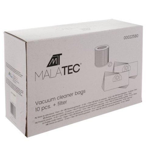 Malatec Worki do odkurzacza- 10szt.+ filtr Malatec 22580 Malatec Worki do odkurzacza- 10szt.+ filtr Malatec 22580