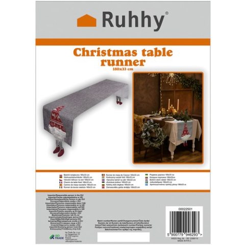 Ruhhy Bieżnik świąteczny 180x33cm Ruhhy 22501 Ruhhy Bieżnik świąteczny 180x33cm Ruhhy 22501