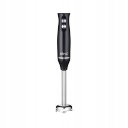 IDEAL Blender ręczny Stalowe ostrza 800W Tryb PULSACYJNY Ideal IK1001 czarny