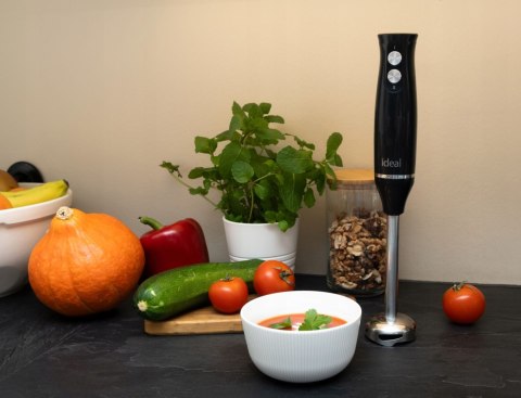 IDEAL Blender ręczny Stalowe ostrza 800W Tryb PULSACYJNY Ideal IK1001 czarny IDEAL Blender ręczny Stalowe ostrza 800W Tryb PULSACYJNY Ideal IK1001 czarny