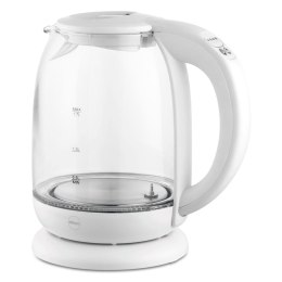 ELDOM CZAJNIK ELEKTRYCZNY BEZPRZEWODOWY 1,7L BIAŁY SZKLANY LED