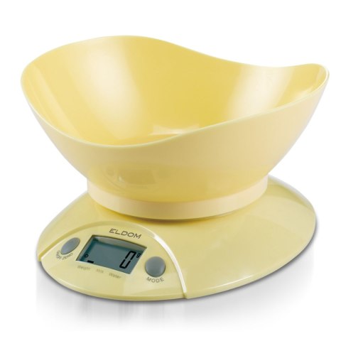 ELDOM Elektroniczna waga z miską ELDOM WK290 Żółta
