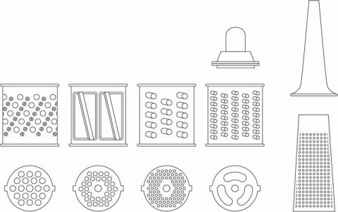 ELDOM MASZYNKA DO MIĘSA Z SZATKOWNICĄ I TARKĄ