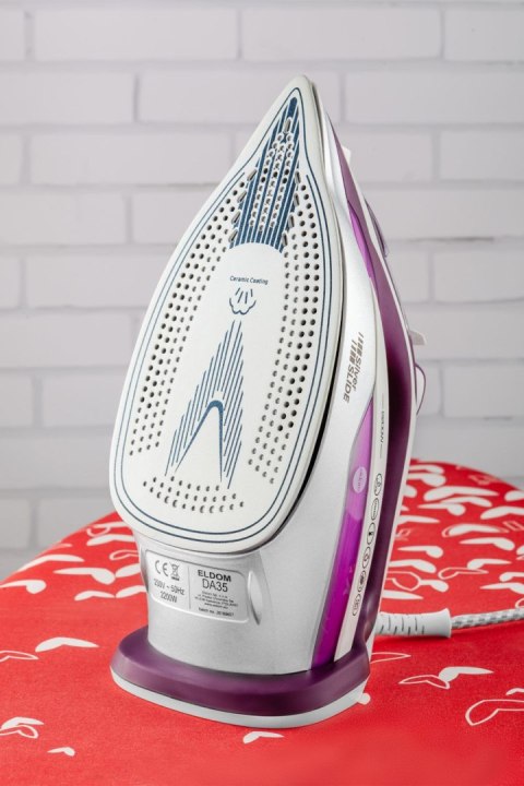 ELDOM Żelazko ze strażakiem ELDOM DA35 filtr antywapienny! Fioletowe