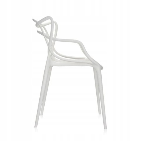GARDENSELECT Krzesło Belluno nowoczesne ażurowe białe