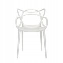 GARDENSELECT Krzesło Belluno nowoczesne ażurowe białe