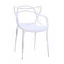 GARDENSELECT Krzesło Belluno nowoczesne ażurowe białe