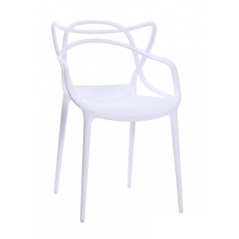 GARDENSELECT Krzesło Belluno nowoczesne ażurowe białe