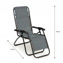 GARDENSELECT LEŻAK FOTEL OGRODOWY PLAŻOWY SKŁADANY CHILL