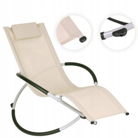 GARDENSELECT Leżak ogrodowy, beżowy GANDIA