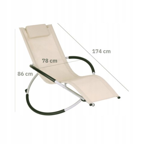 GARDENSELECT Leżak ogrodowy, beżowy GANDIA