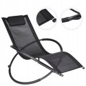 GARDENSELECT Leżak ogrodowy, czarny GANDIA