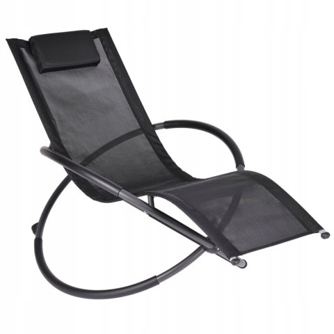 GARDENSELECT Leżak ogrodowy, czarny GANDIA