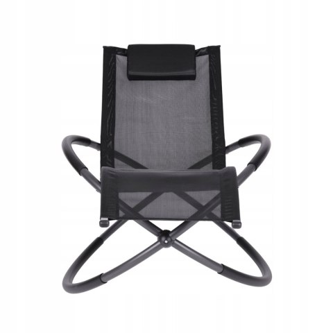 GARDENSELECT Leżak ogrodowy, czarny GANDIA