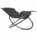 GARDENSELECT Leżak ogrodowy, czarny GANDIA