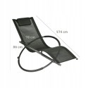 GARDENSELECT Leżak ogrodowy, czarny GANDIA