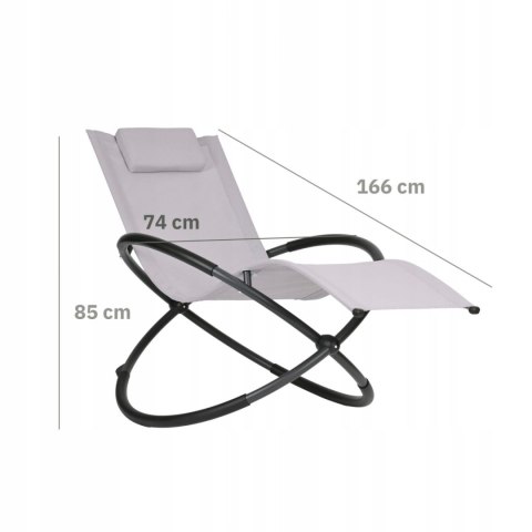 GARDENSELECT Leżak ogrodowy, szary IBIZA