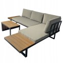 GARDENSELECT ZESTAW MEBLI OGRODOWYCH narożnik sofa stolik LEKKI komplet gród ALUMINIUM