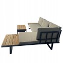GARDENSELECT ZESTAW MEBLI OGRODOWYCH narożnik sofa stolik LEKKI komplet gród ALUMINIUM