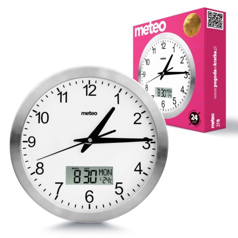 METEO Zegar ścienny METEO ZP8 z termometrem, higrometrem i pogodynką METEO Zegar ścienny METEO ZP8 z termometrem, higrometrem i pogodynką