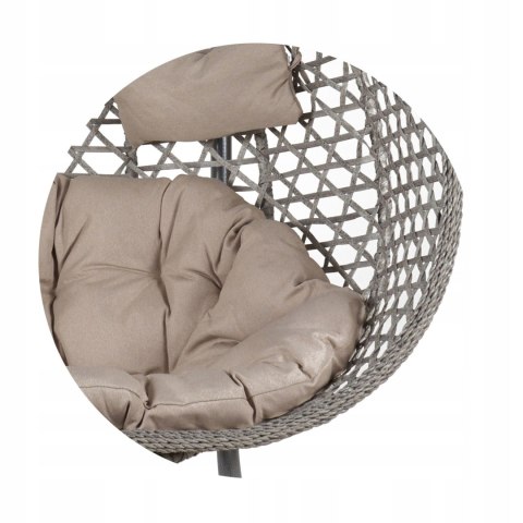 NUFORMA FOTEL WISZĄCY BUJANY OGRODOWY KOSZ HUŚTAWKA JAJO KOKON 2 osobowy + PODUSZKI
