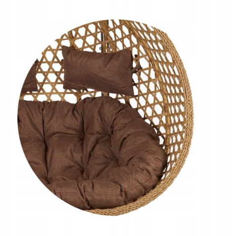 NUFORMA FOTEL WISZĄCY BUJANY OGRODOWY KOSZ HUŚTAWKA JAJO KOKON 2 osobowy + PODUSZKI