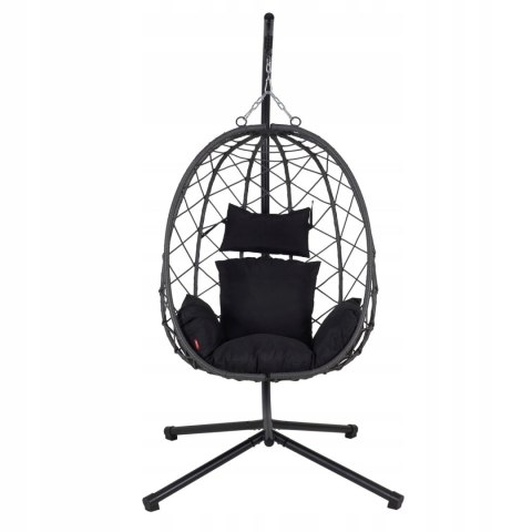 NUFORMA FOTEL WISZĄCY BUJANY OGRODOWY KOSZ HUŚTAWKA JAJO KOKON PREMIUM + PODUSZKI