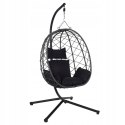 NUFORMA FOTEL WISZĄCY BUJANY OGRODOWY KOSZ HUŚTAWKA JAJO KOKON PREMIUM + PODUSZKI