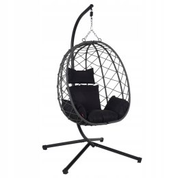 NUFORMA FOTEL WISZĄCY BUJANY OGRODOWY KOSZ HUŚTAWKA JAJO KOKON PREMIUM + PODUSZKI