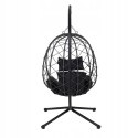 NUFORMA FOTEL WISZĄCY BUJANY OGRODOWY KOSZ HUŚTAWKA JAJO KOKON PREMIUM + PODUSZKI