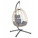 NUFORMA FOTEL WISZĄCY BUJANY OGRODOWY KOSZ HUŚTAWKA JAJO KOKON PREMIUM + PODUSZKI
