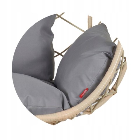 NUFORMA FOTEL WISZĄCY BUJANY OGRODOWY KOSZ HUŚTAWKA JAJO KOKON PREMIUM + PODUSZKI
