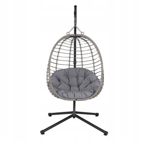NUFORMA FOTEL WISZĄCY BUJANY OGRODOWY KOSZ HUŚTAWKA JAJO KOKON PREMIUM + PODUSZKI