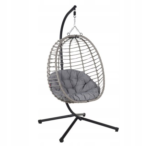 NUFORMA FOTEL WISZĄCY BUJANY OGRODOWY KOSZ HUŚTAWKA JAJO KOKON PREMIUM + PODUSZKI