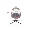 NUFORMA FOTEL WISZĄCY BUJANY OGRODOWY KOSZ HUŚTAWKA JAJO KOKON PREMIUM + PODUSZKI