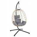 NUFORMA FOTEL WISZĄCY BUJANY OGRODOWY KOSZ HUŚTAWKA JAJO KOKON PREMIUM + PODUSZKI